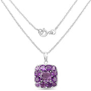 Bids.com 8.20 Carat Genuine Amethyst .925 Sterling Silver Pendant Pendants