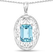 Bids.com 9.60 Carat Genuine Green Topaz .925 Sterling Silver Pendant Pendants