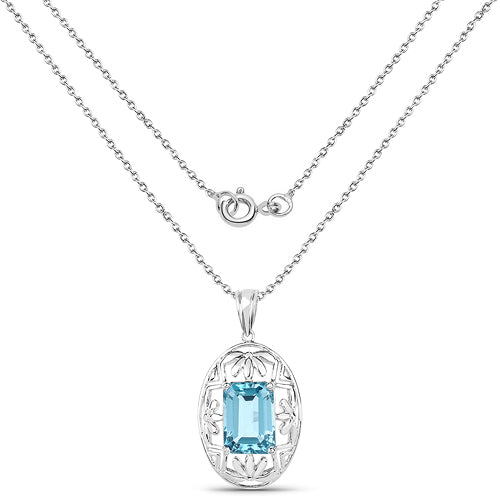 Bids.com 9.60 Carat Genuine Green Topaz .925 Sterling Silver Pendant Pendants