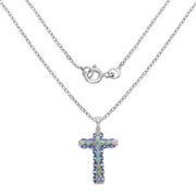 Bids.com 3.32 Carat Genuine Ethiopian Opal and Tanzanite .925 Sterling Silver Pendant Pendants