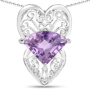 Bids.com 5.80 Carat Genuine Amethyst .925 Sterling Silver Pendant Pendants