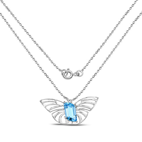 Bids.com 10.62 Carat Genuine Swiss Blue Topaz .925 Sterling Silver Pendant Pendants