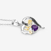 Bids.com 0.48 Carat Genuine Amethyst and Black Spinel .925 Sterling Silver Pendant Pendants
