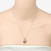 Bids.com 0.55 Carat Genuine Garnet and Black Spinel .925 Sterling Silver Pendant Pendants