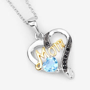 Bids.com 0.57 Carat Genuine Swiss Blue Topaz and Black Spinel .925 Sterling Silver Pendant Pendants