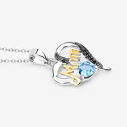 Bids.com 0.57 Carat Genuine Swiss Blue Topaz and Black Spinel .925 Sterling Silver Pendant Pendants