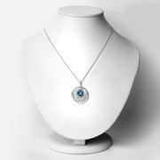 Bids.com 8.75 Carat Genuine Swiss Blue Topaz .925 Sterling Silver Pendant Pendants