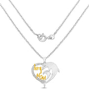Bids.com Two Tone Plated 0.14 Carat Genuine White Diamond .925 Sterling Silver Pendant Pendants