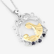 Bids.com 0.12 Carat Genuine Blue Sapphire .925 Sterling Silver Pendant Pendants
