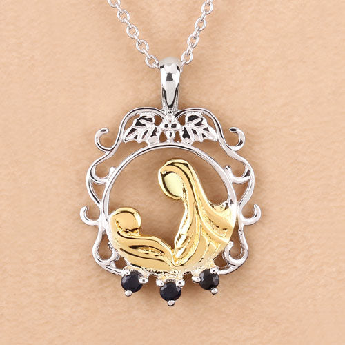 Bids.com 0.12 Carat Genuine Blue Sapphire .925 Sterling Silver Pendant Pendants
