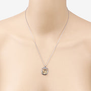 Bids.com 0.12 Carat Genuine Blue Sapphire .925 Sterling Silver Pendant Pendants