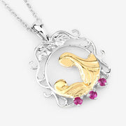 Bids.com 0.14 Carat Genuine Ruby .925 Sterling Silver Pendant Pendants
