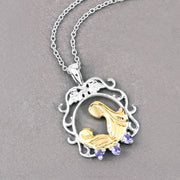 Bids.com 0.11 Carat Genuine Tanzanite .925 Sterling Silver Pendant Pendants