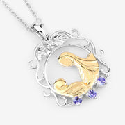 Bids.com 0.11 Carat Genuine Tanzanite .925 Sterling Silver Pendant Pendants