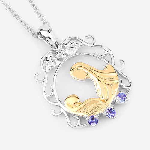 Bids.com 0.11 Carat Genuine Tanzanite .925 Sterling Silver Pendant Pendants