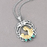 Bids.com 0.09 Carat Genuine Emerald .925 Sterling Silver Pendant Pendants