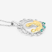 Bids.com 0.09 Carat Genuine Emerald .925 Sterling Silver Pendant Pendants
