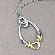 Bids.com 0.18 Carat Genuine Blue Sapphire .925 Sterling Silver Pendant Pendants