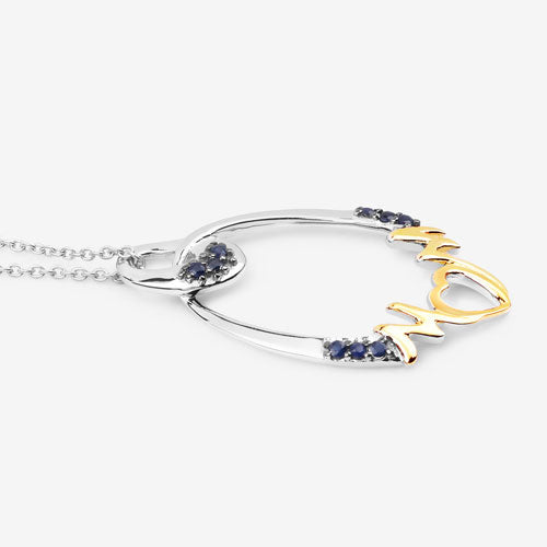 Bids.com 0.18 Carat Genuine Blue Sapphire .925 Sterling Silver Pendant Pendants
