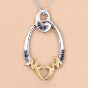 Bids.com 0.18 Carat Genuine Blue Sapphire .925 Sterling Silver Pendant Pendants