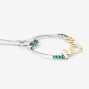 Bids.com 0.15 Carat Genuine Emerald .925 Sterling Silver Pendant Pendants