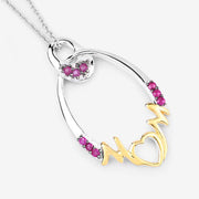 Bids.com 0.18 Carat Genuine Ruby .925 Sterling Silver Pendant Pendants