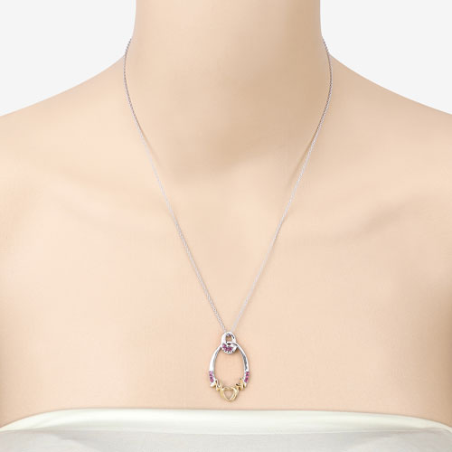 Bids.com 0.18 Carat Genuine Ruby .925 Sterling Silver Pendant Pendants