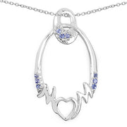 Bids.com 0.18 Carat Genuine Tanzanite .925 Sterling Silver Pendant Pendants