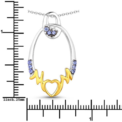 Bids.com 0.18 Carat Genuine Tanzanite .925 Sterling Silver Pendant Pendants