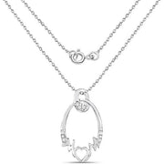 Bids.com 0.14 Carat Genuine White Diamond .925 Sterling Silver Pendant Pendants