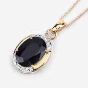 Bids.com 7.50 Carat Genuine Black Sapphire .925 Sterling Silver Pendant Pendants