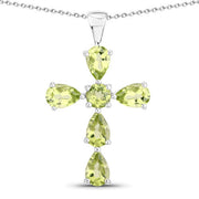 Bids.com 2.24 Carat Genuine Peridot .925 Sterling Silver Pendant Pendants
