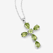 Bids.com 2.24 Carat Genuine Peridot .925 Sterling Silver Pendant Pendants
