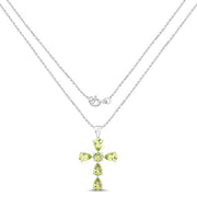 Bids.com 2.24 Carat Genuine Peridot .925 Sterling Silver Pendant Pendants