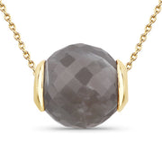 Bids.com 16.79 Carat Genuine Grey Moonstone .925 Sterling Silver Pendant Pendants
