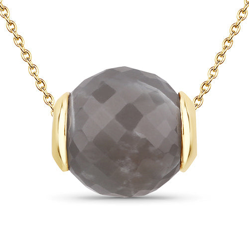 Bids.com 16.79 Carat Genuine Grey Moonstone .925 Sterling Silver Pendant Pendants