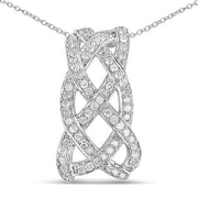 Bids.com 0.54 Carat Genuine White Diamond .925 Sterling Silver Pendant Pendants
