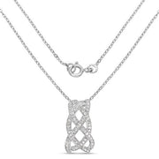 Bids.com 0.54 Carat Genuine White Diamond .925 Sterling Silver Pendant Pendants