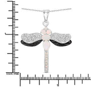 Bids.com 1.41 Carat Genuine Ethiopian Opal and White Topaz .925 Sterling Silver Pendant Pendants