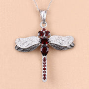 Bids.com 2.29 Carat Genuine Garnet and White Topaz .925 Sterling Silver Pendant Pendants