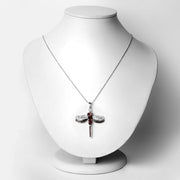 Bids.com 2.29 Carat Genuine Garnet and White Topaz .925 Sterling Silver Pendant Pendants