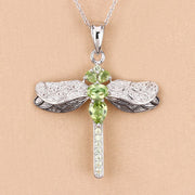 Bids.com 1.98 Carat Genuine Peridot and White Topaz .925 Sterling Silver Pendant Pendants