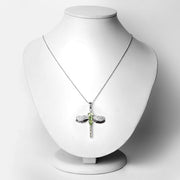 Bids.com 1.98 Carat Genuine Peridot and White Topaz .925 Sterling Silver Pendant Pendants
