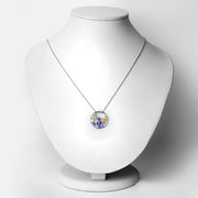 Bids.com 1.33 Carat Genuine Tanzanite and White Topaz .925 Sterling Silver Pendant Pendants