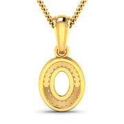 Bids.com 0.17 Carat Genuine White Diamond 14K Yellow Gold Semi Mount Pendant - holds 7x5mm Oval Gemstone Pendants