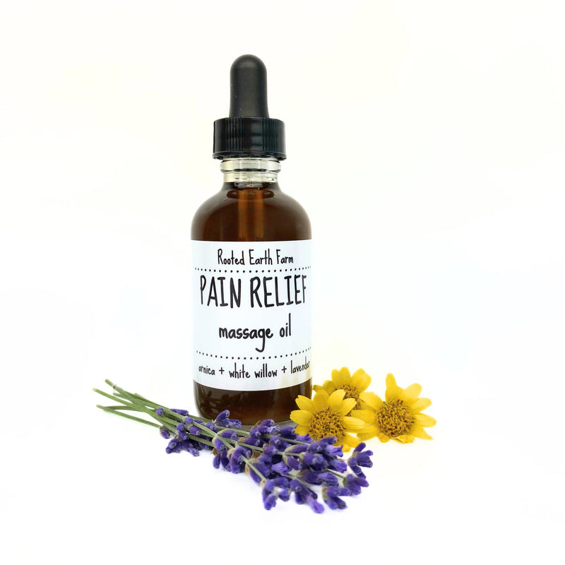 Rooted Earth Farm + Apothecary Pain Relief Massage Oil Bath + Body Oils