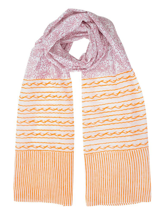 Paisley & Stripe Scarf by Passion Lilie