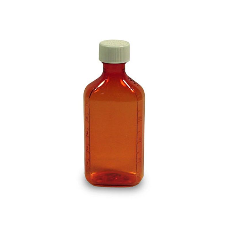 Berry Plastics Amber Plastic Oval Bottles, 3 oz (135 Count Case) Medical Supplies