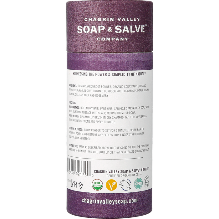 Chagrin Valley Soap & Salve - Dry Shampoo: Dark Hair Lavender Rosemary