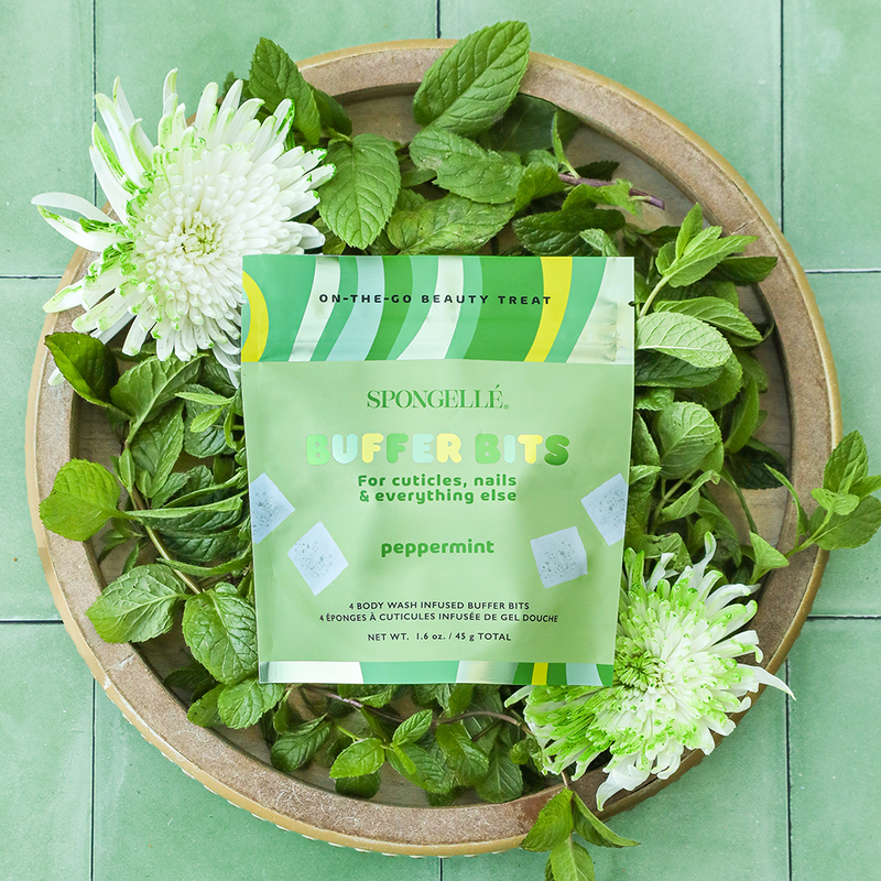 Spongellé Peppermint | PediPOP! Buffer Bits Pedi Buffer